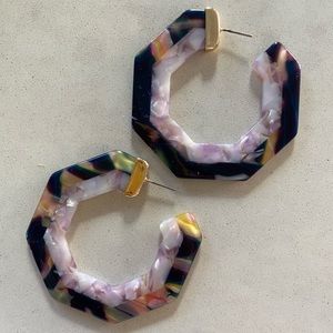 BaubleBar tortoise shell multicolored earrings - like new!